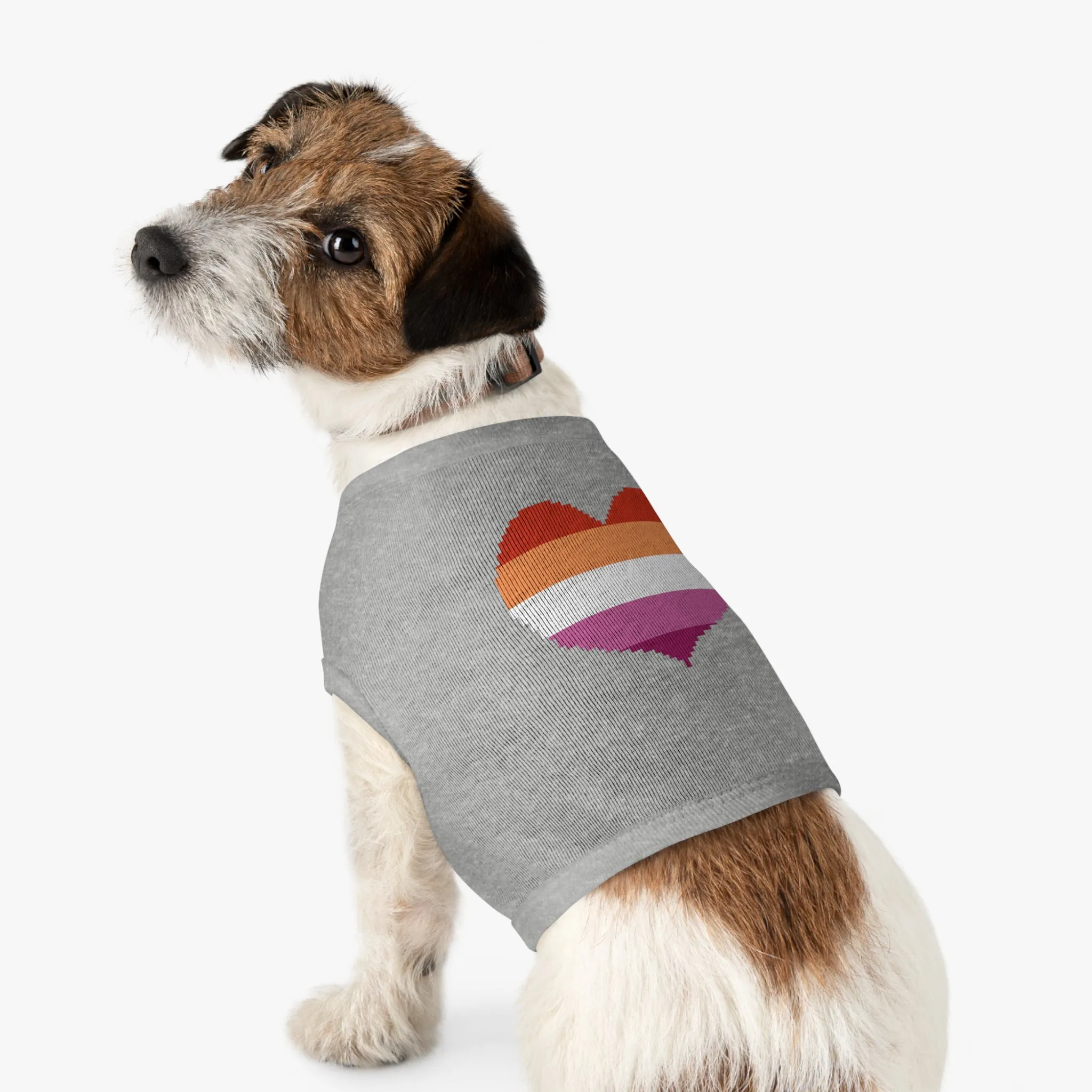 Lesbian Pixel Heart Pet Tank Top