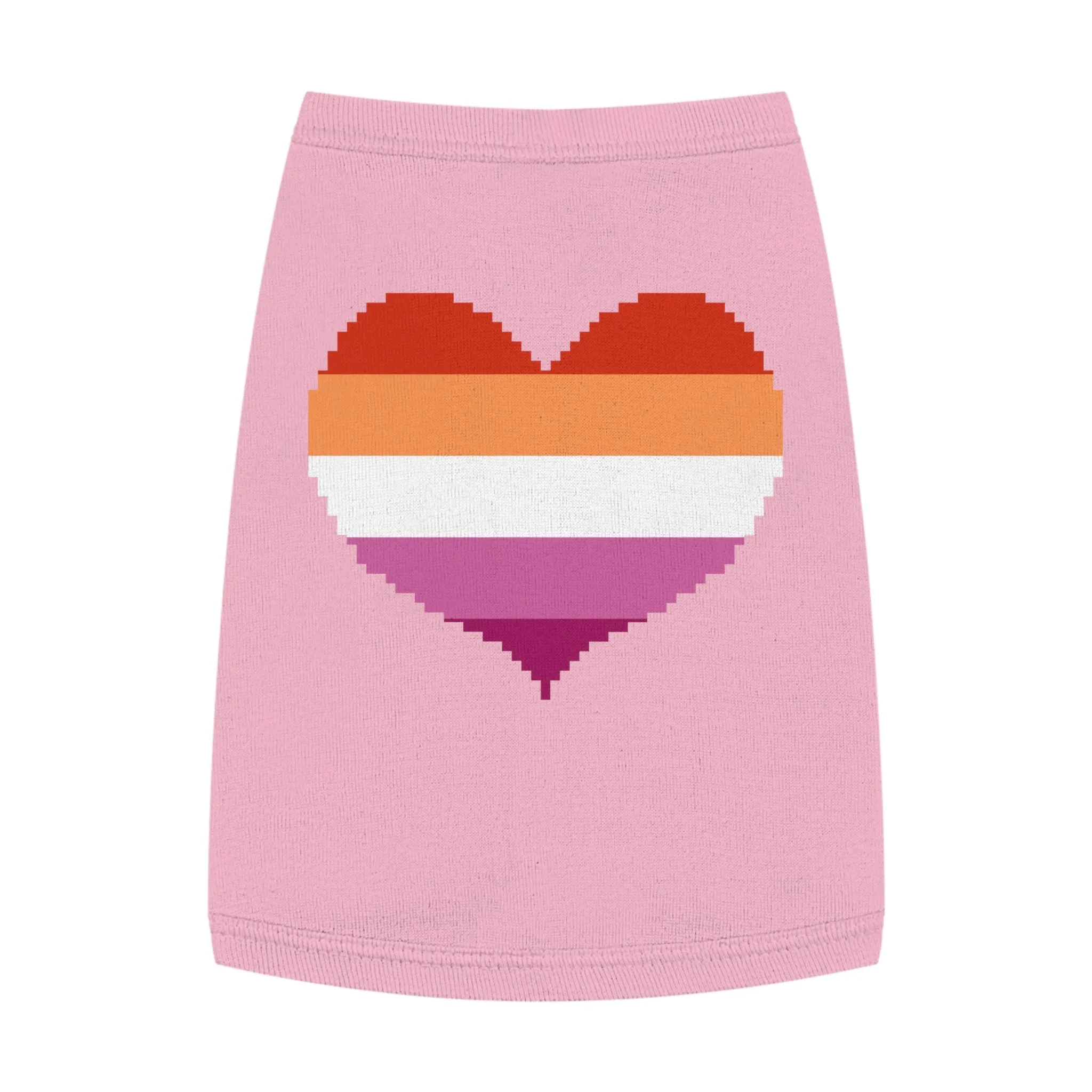 Lesbian Pixel Heart Pet Tank Top