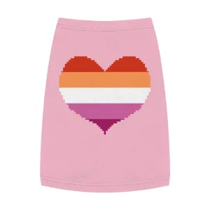 Lesbian Pixel Heart Pet Tank Top