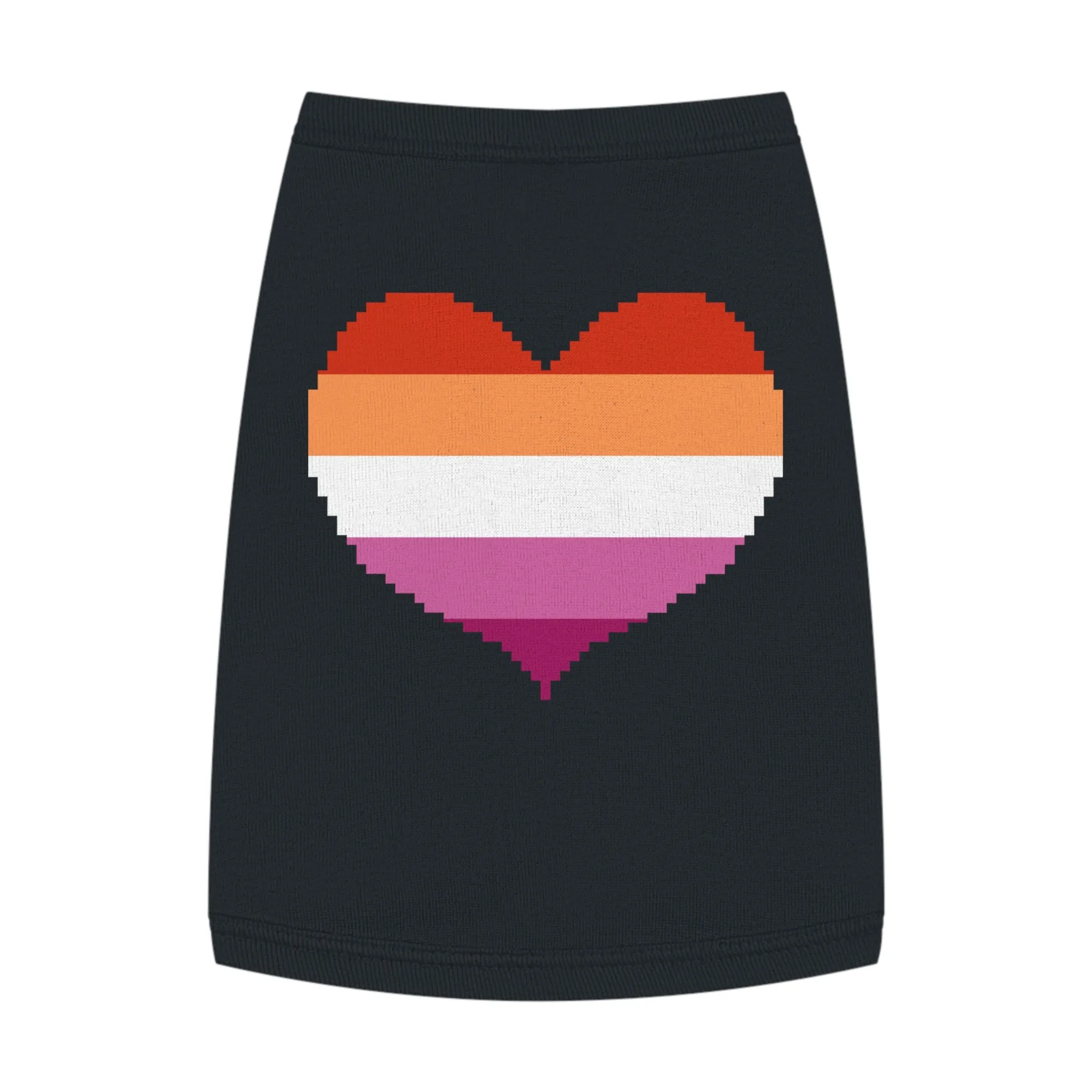 Lesbian Pixel Heart Pet Tank Top