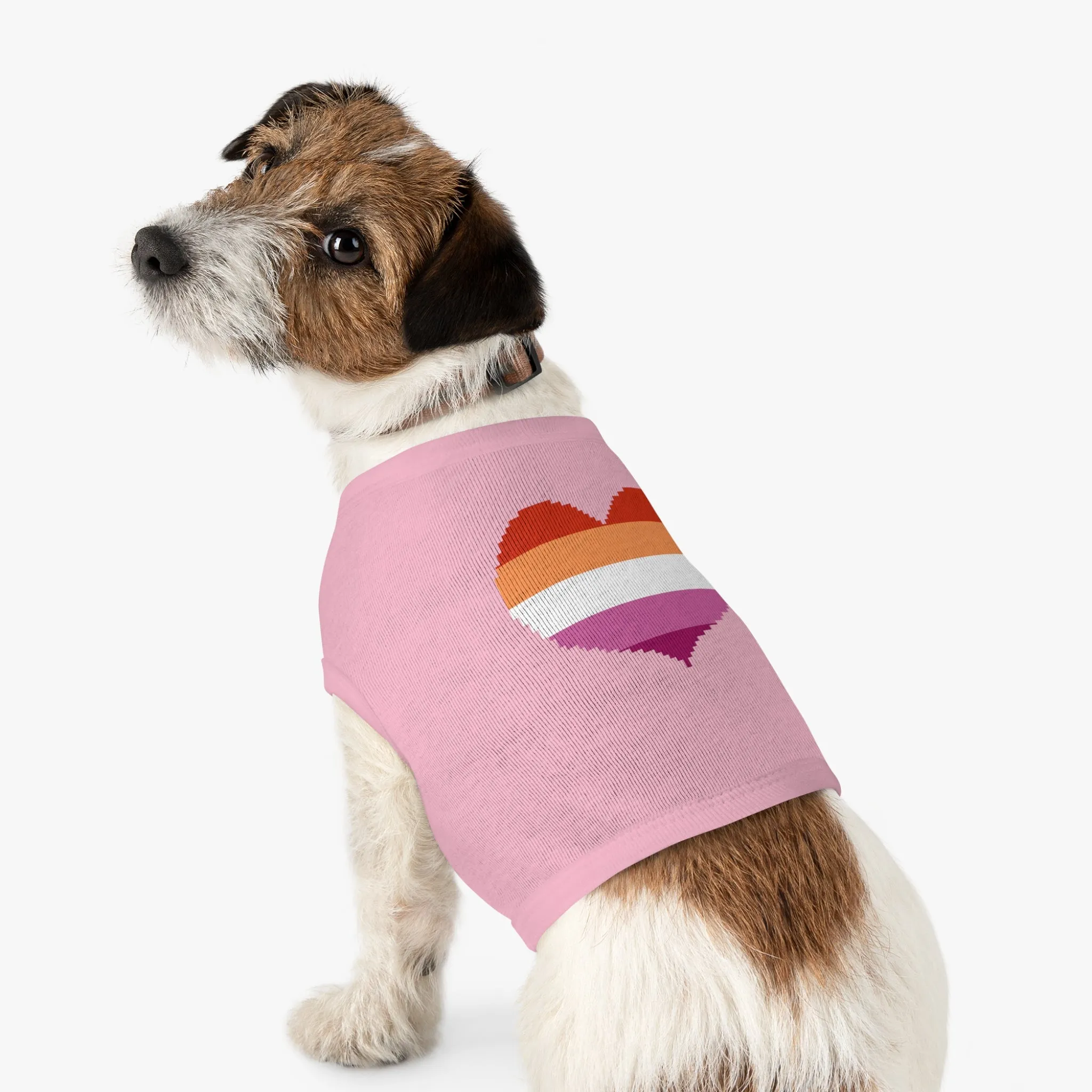 Lesbian Pixel Heart Pet Tank Top