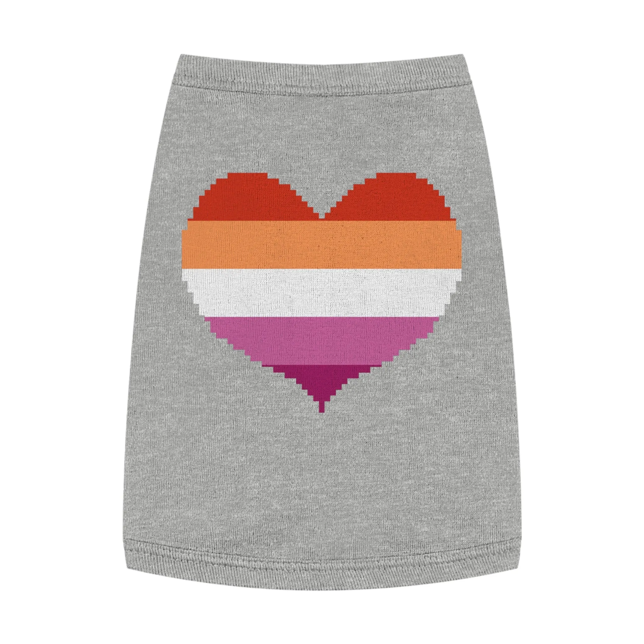 Lesbian Pixel Heart Pet Tank Top