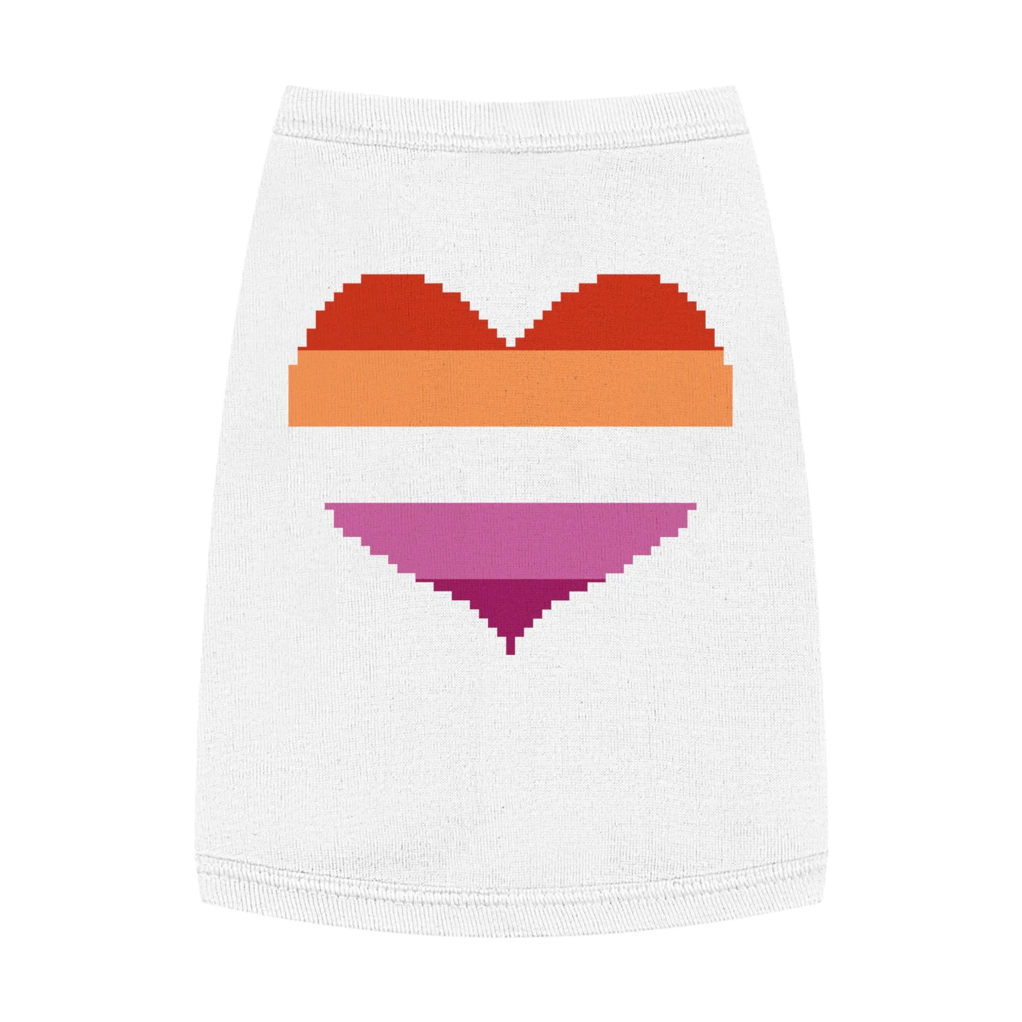 Lesbian Pixel Heart Pet Tank Top