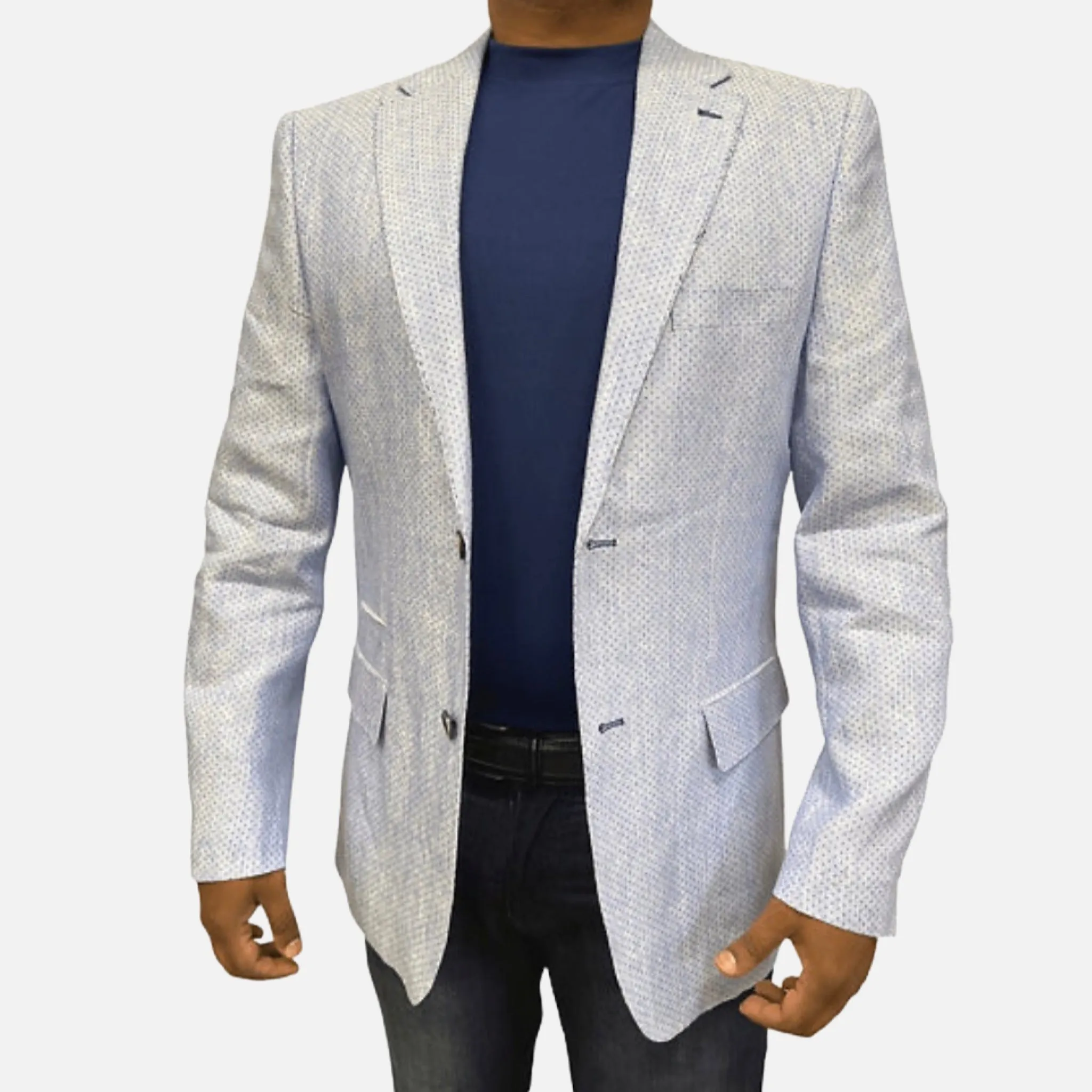 Light Blue Linen Blazer for Men