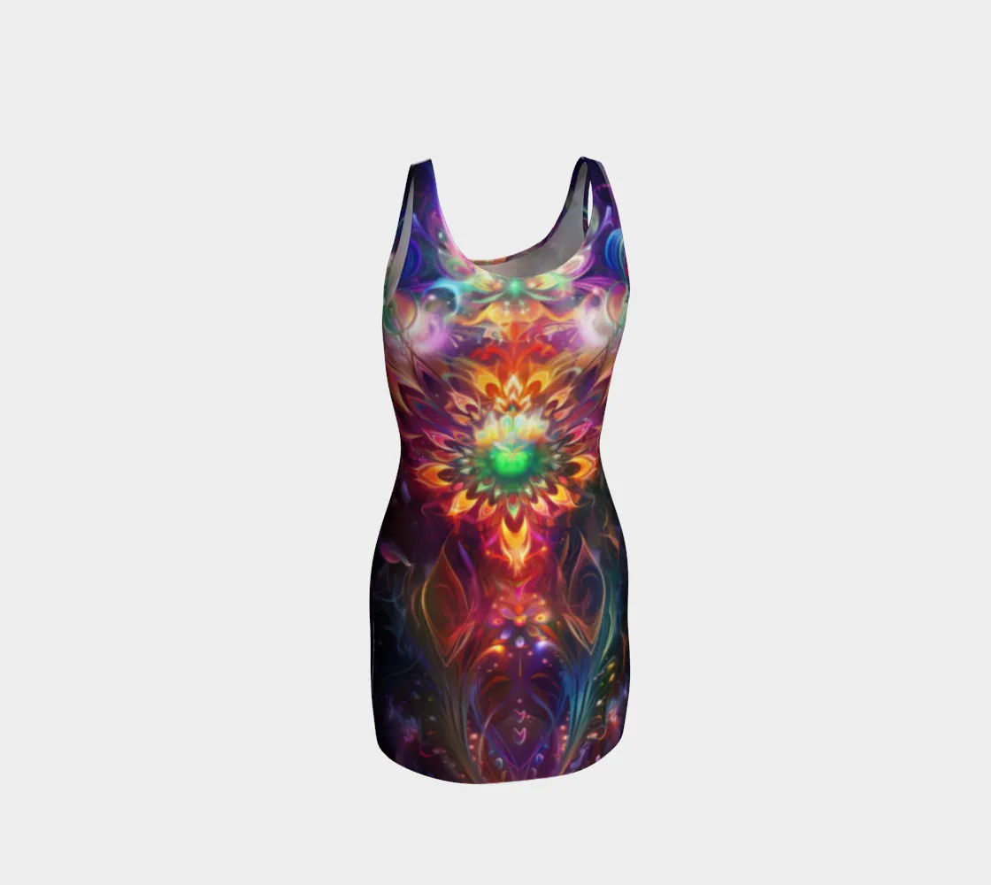 LOTUS BLOOM BODYCON DRESS  | ACIDMATH AI