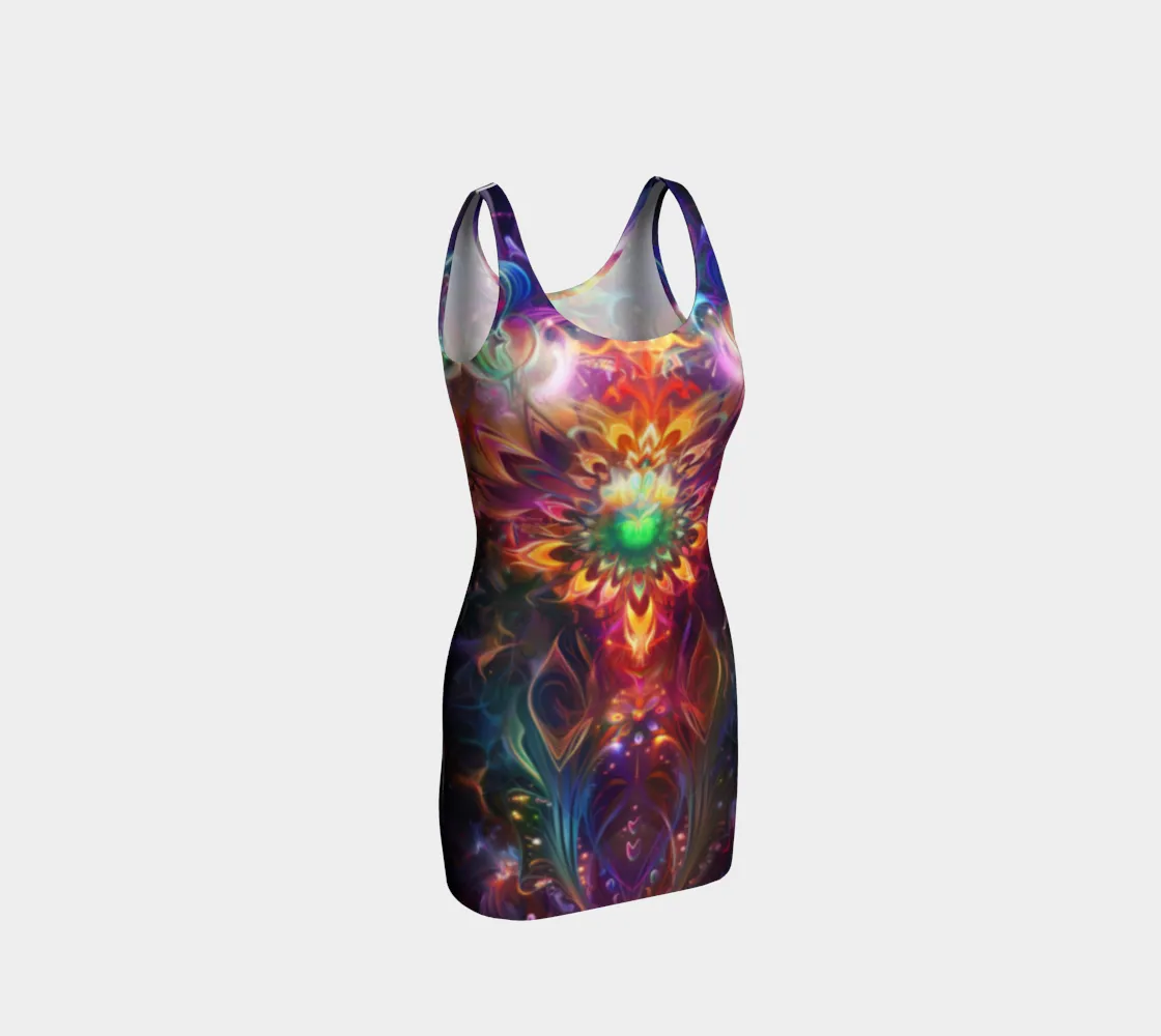 LOTUS BLOOM BODYCON DRESS  | ACIDMATH AI