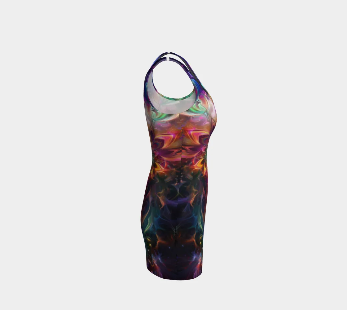 LOTUS BLOOM BODYCON DRESS  | ACIDMATH AI