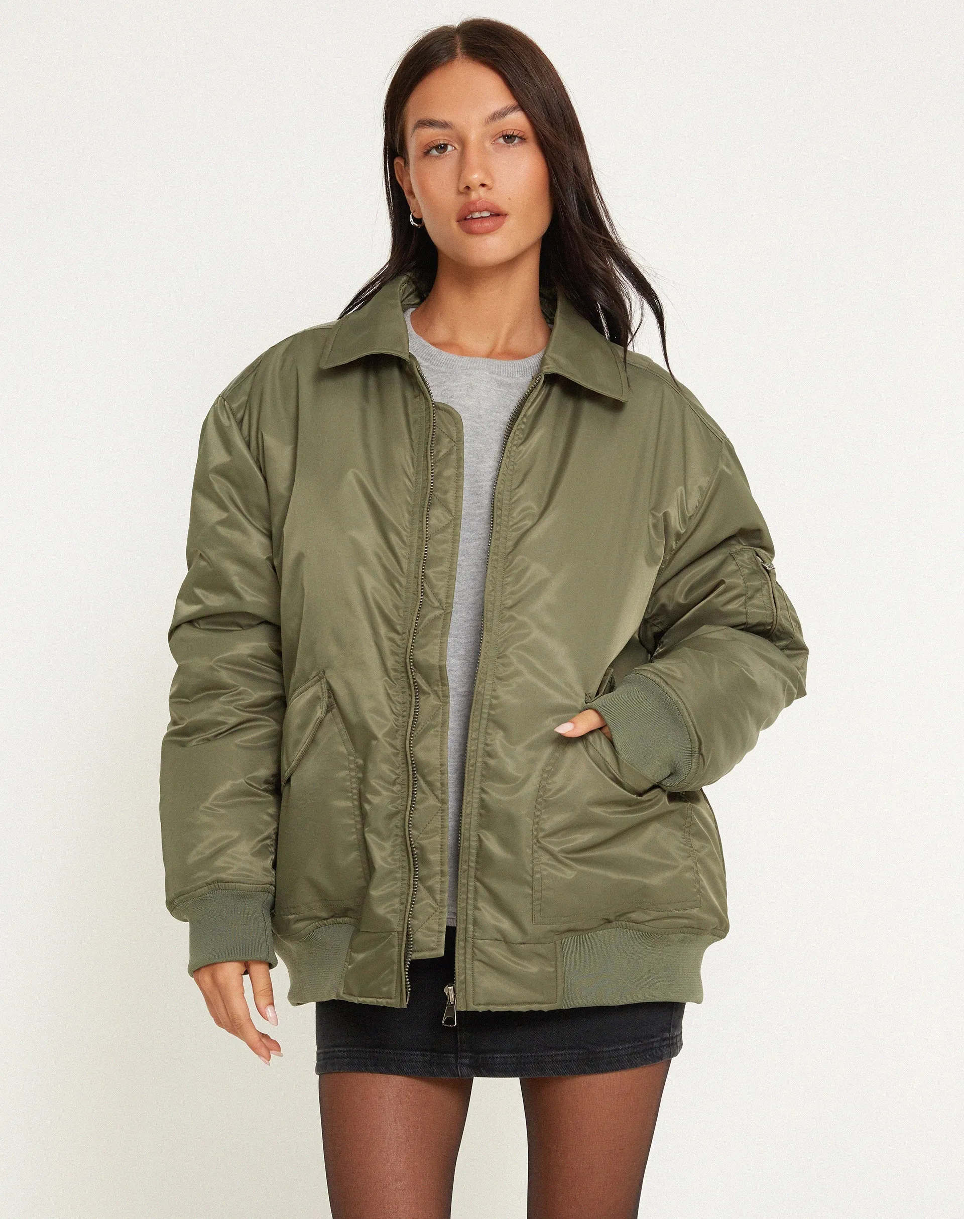 Manik Jacket in Khaki Green