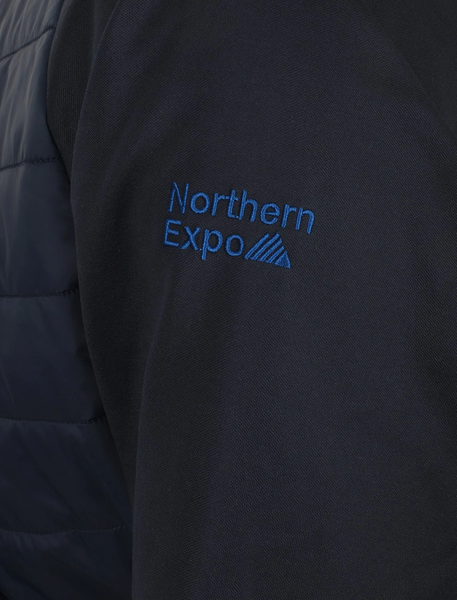 Manning Quilted Panel Jacket with Hood In Midnight Blue - Northern Expo