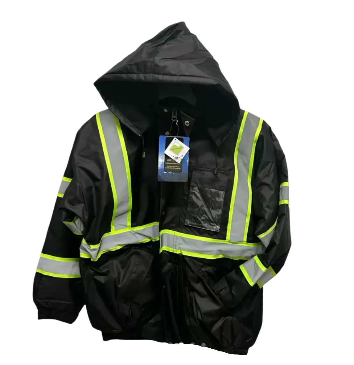 Men's High-Visibility Hooded Bomber Jacket #203 Available in 5 Colors