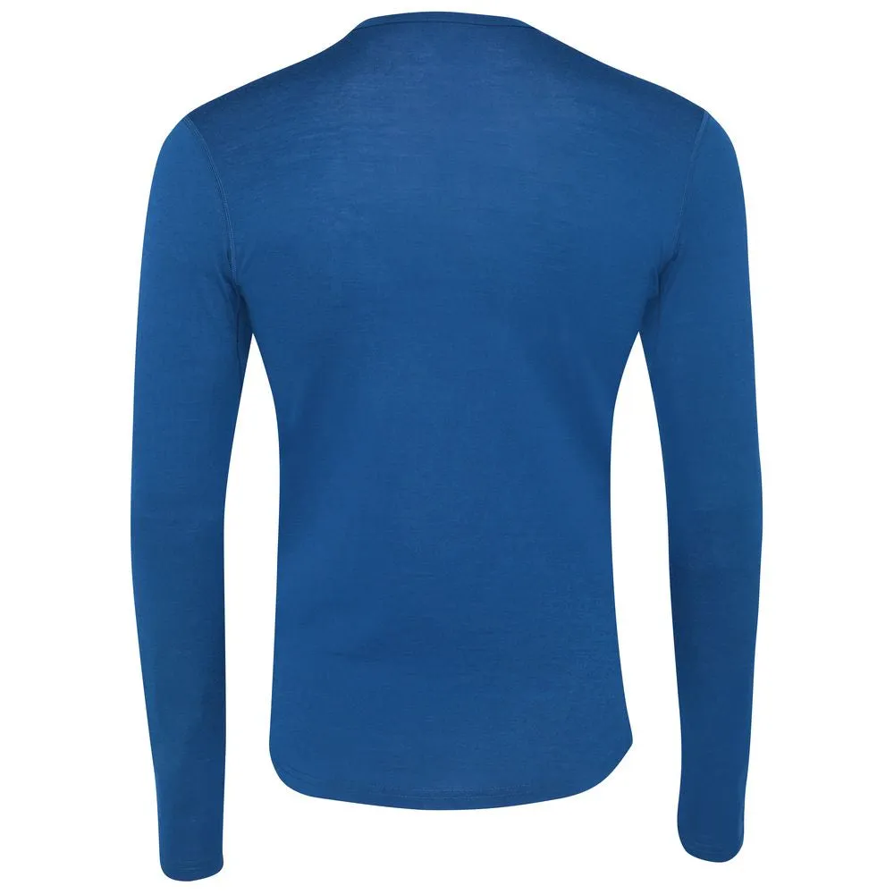 Mens Merino 180 Long Sleeve Crew (Blue)