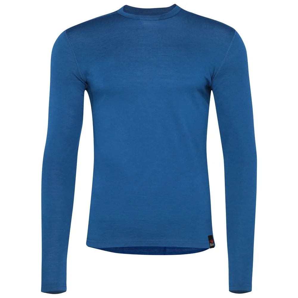 Mens Merino 180 Long Sleeve Crew (Blue)