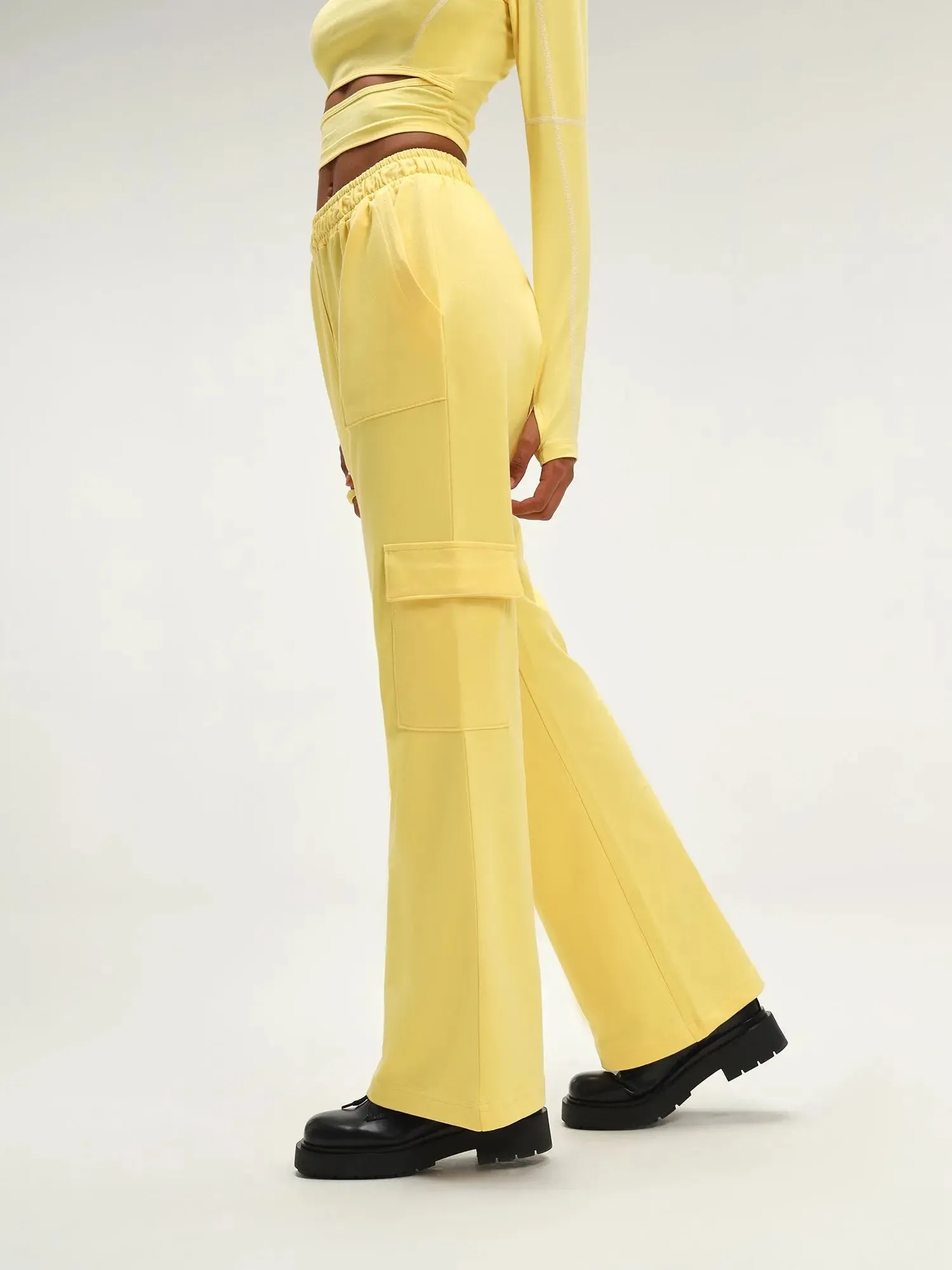 Mexico Yellow Wide Cargo Joggers