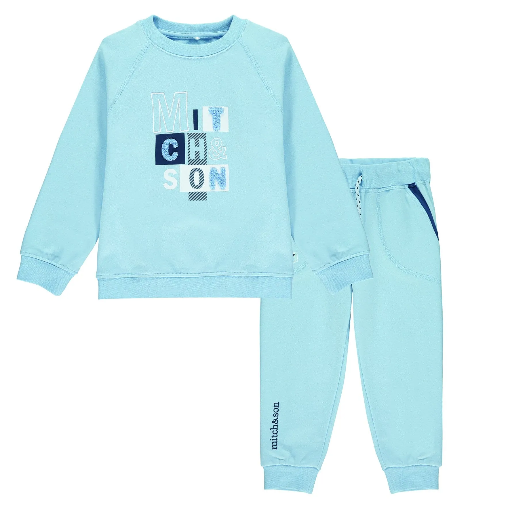 MITCH & SON - Block Logo Tracksuit - Blue