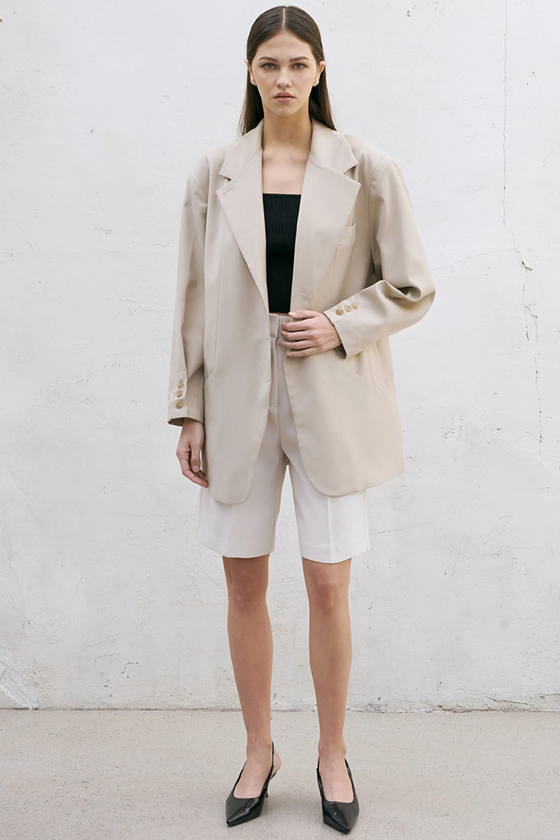 Moby Blazer Jacket, Beige