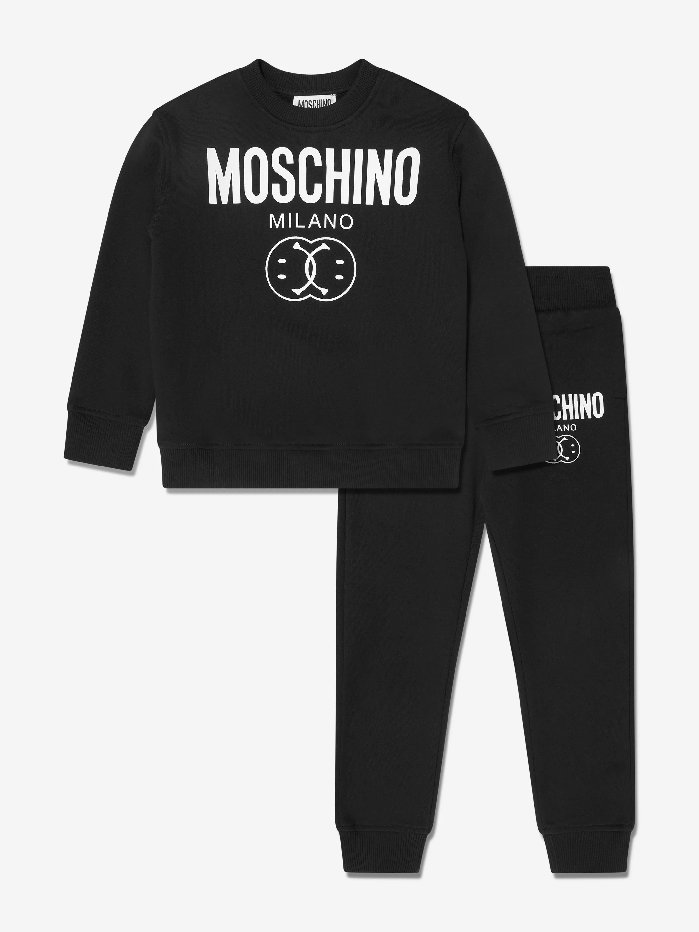 Moschino Boys Milano Logo Tracksuit in Black