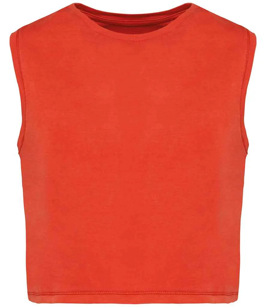 Native Spirit Ladies Cropped Tank Top | Washed Paprika