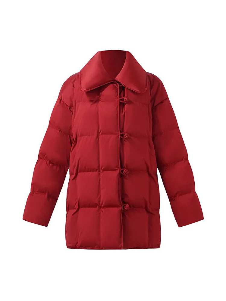 New Chinese-Style Lapel Goose Down Jacket