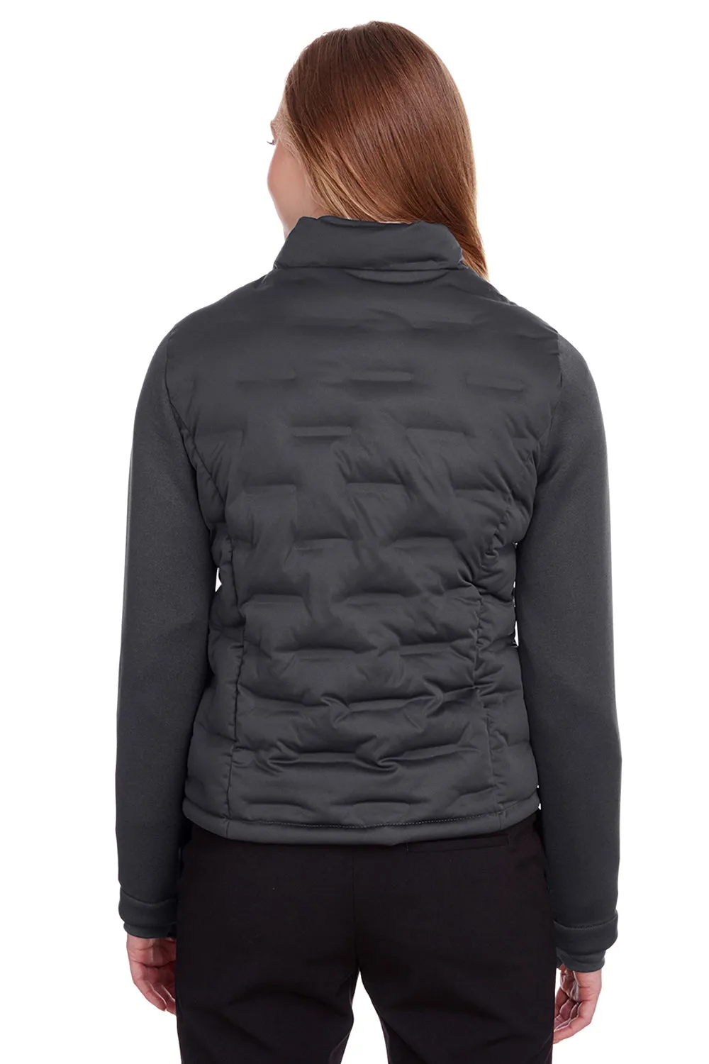 North End Womens Pioneer Hybrid Waterproof Full Zip Bomber Jacket - Carbon Grey/Black - Closeout