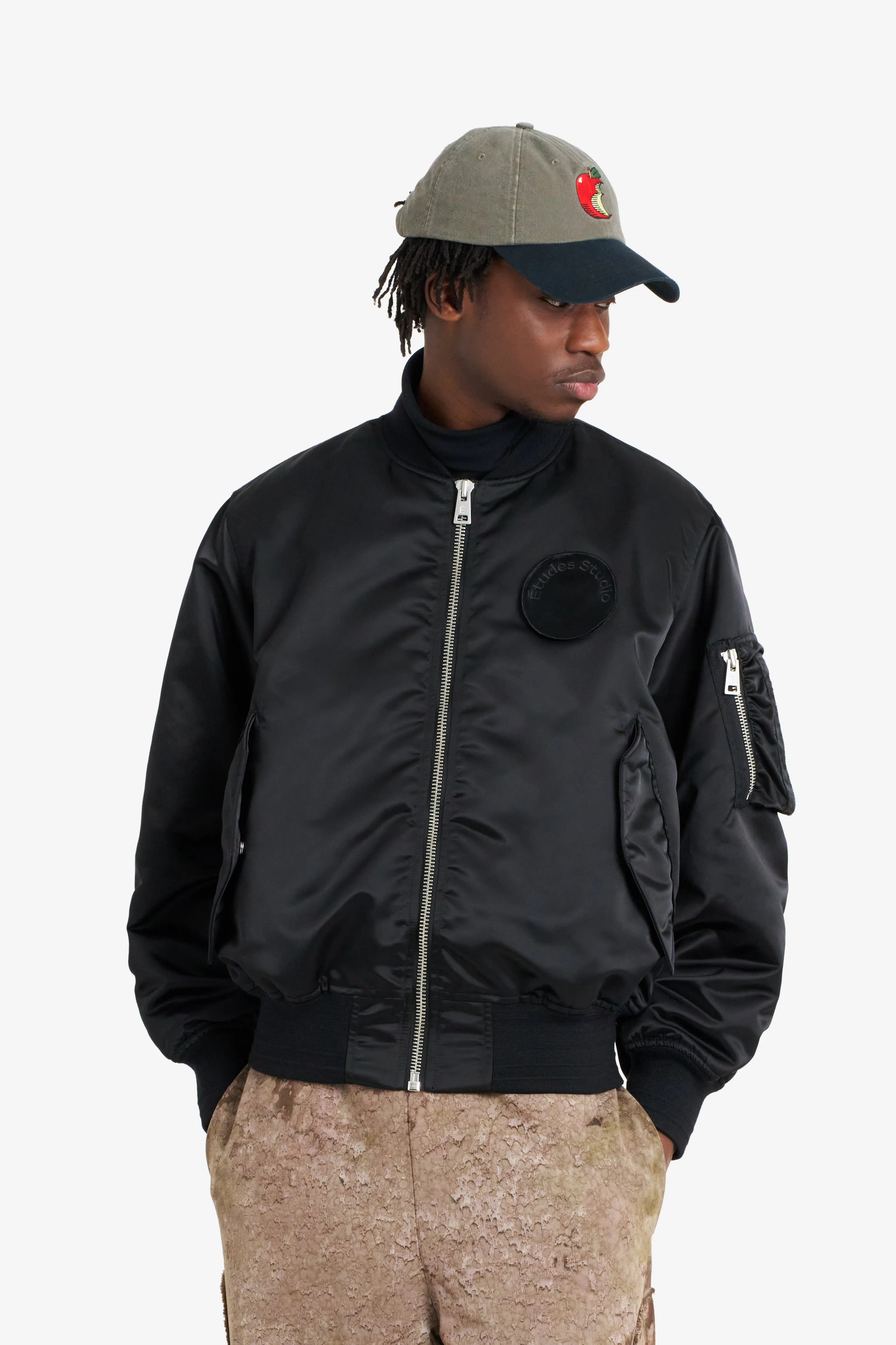 NYLON BOMBER JACKET BLACK