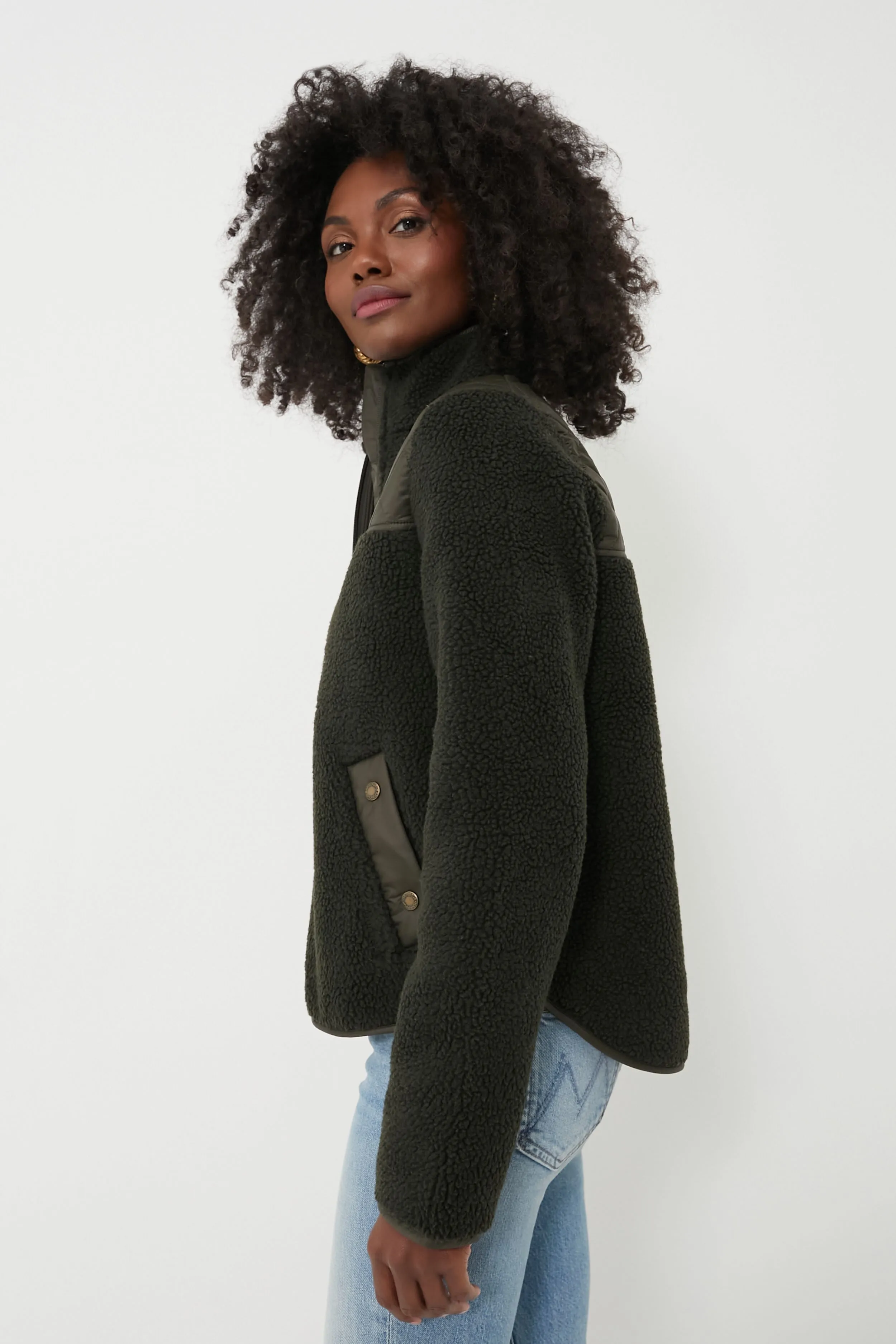 Olive Rockling Fleece Jacket