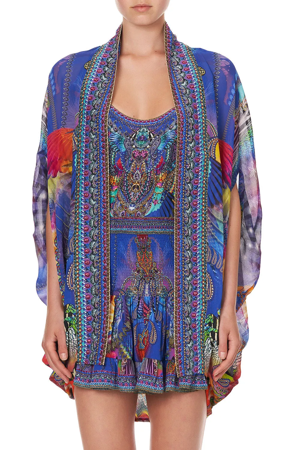 OPEN FRONT CARDI CAPE PSYCHEDELICA