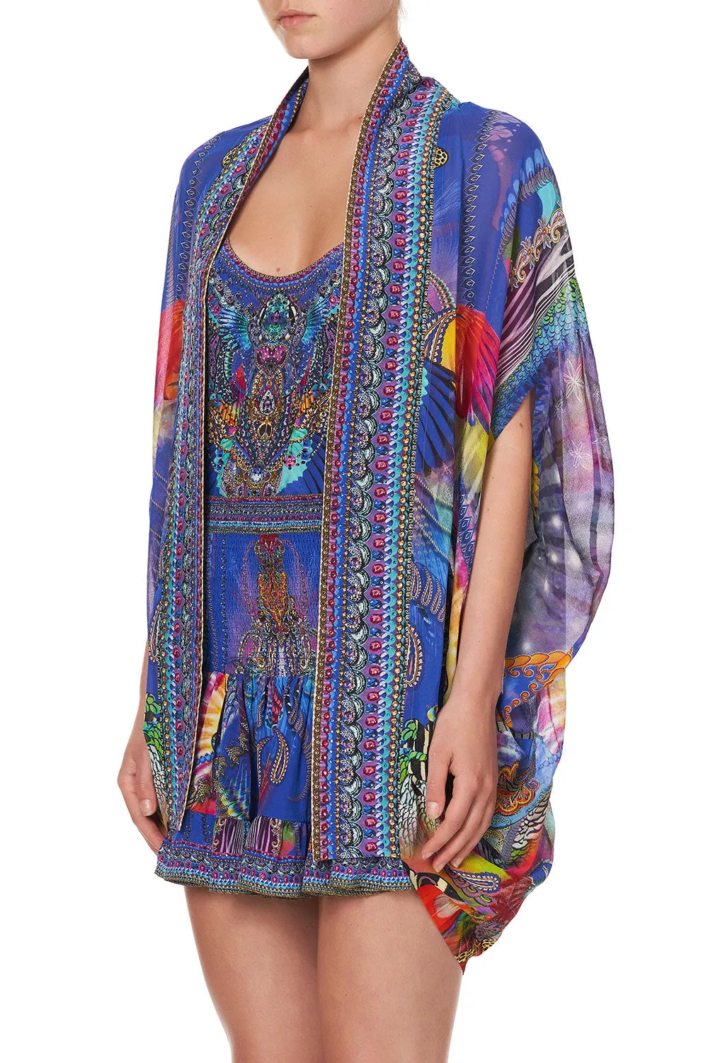 OPEN FRONT CARDI CAPE PSYCHEDELICA