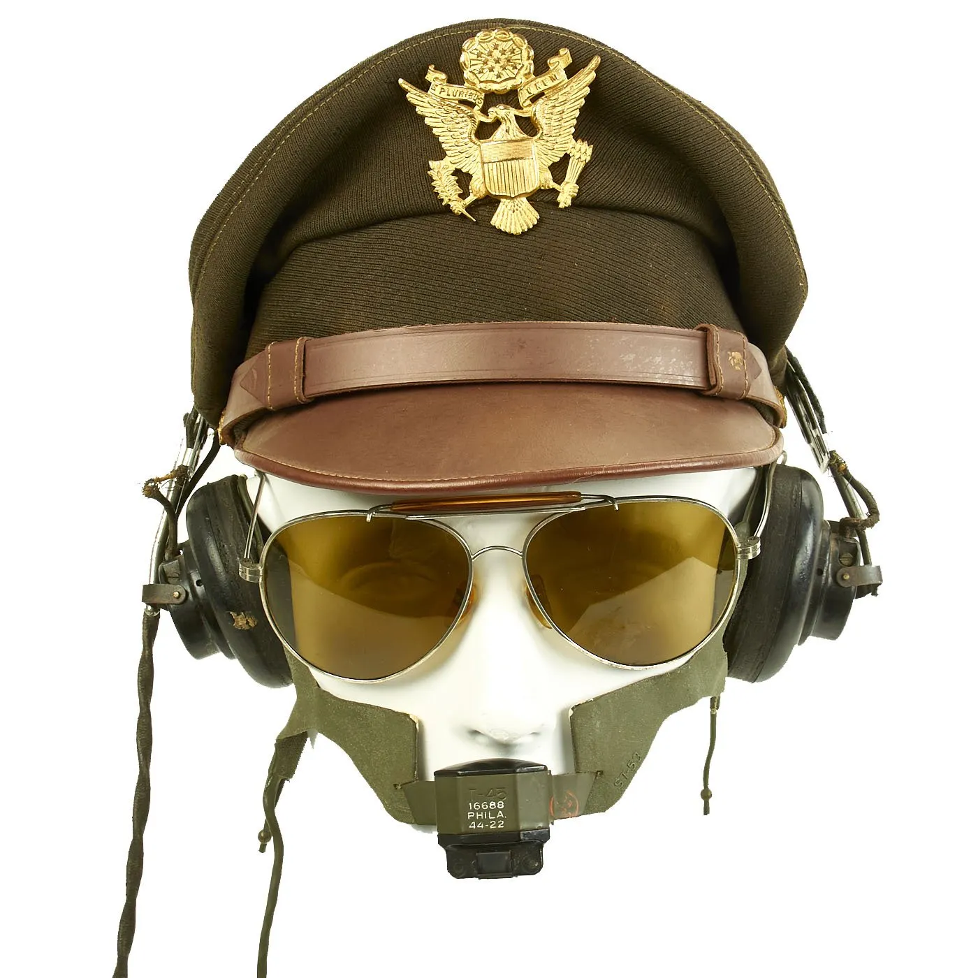 Original U.S. WWII USAAF Pilot Flight Headgear Set