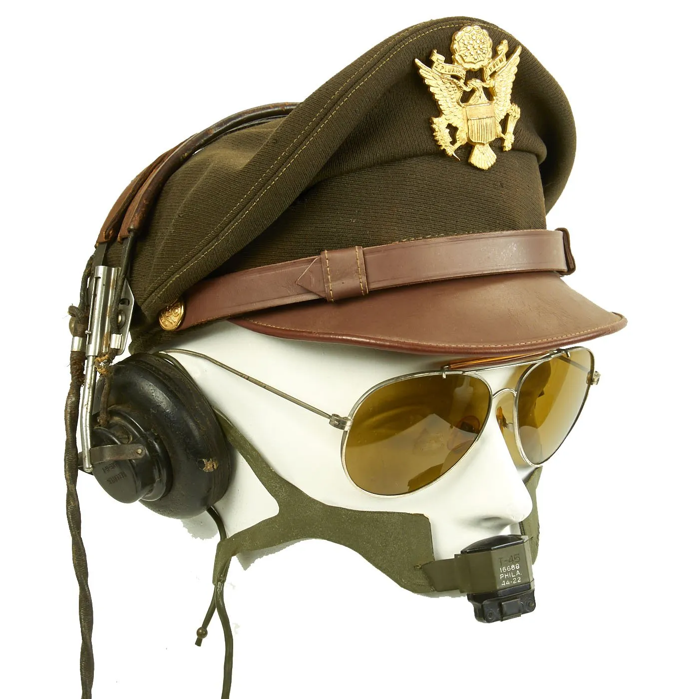 Original U.S. WWII USAAF Pilot Flight Headgear Set