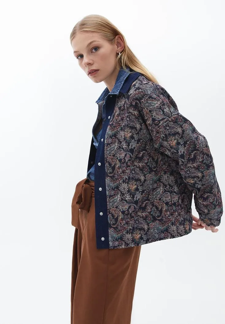 OXXO - Mixed Jacquard Bomber Jacket