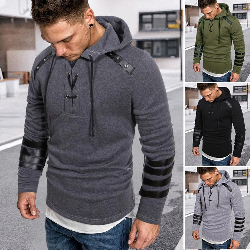 Paneled Hoodie Sweatshirt