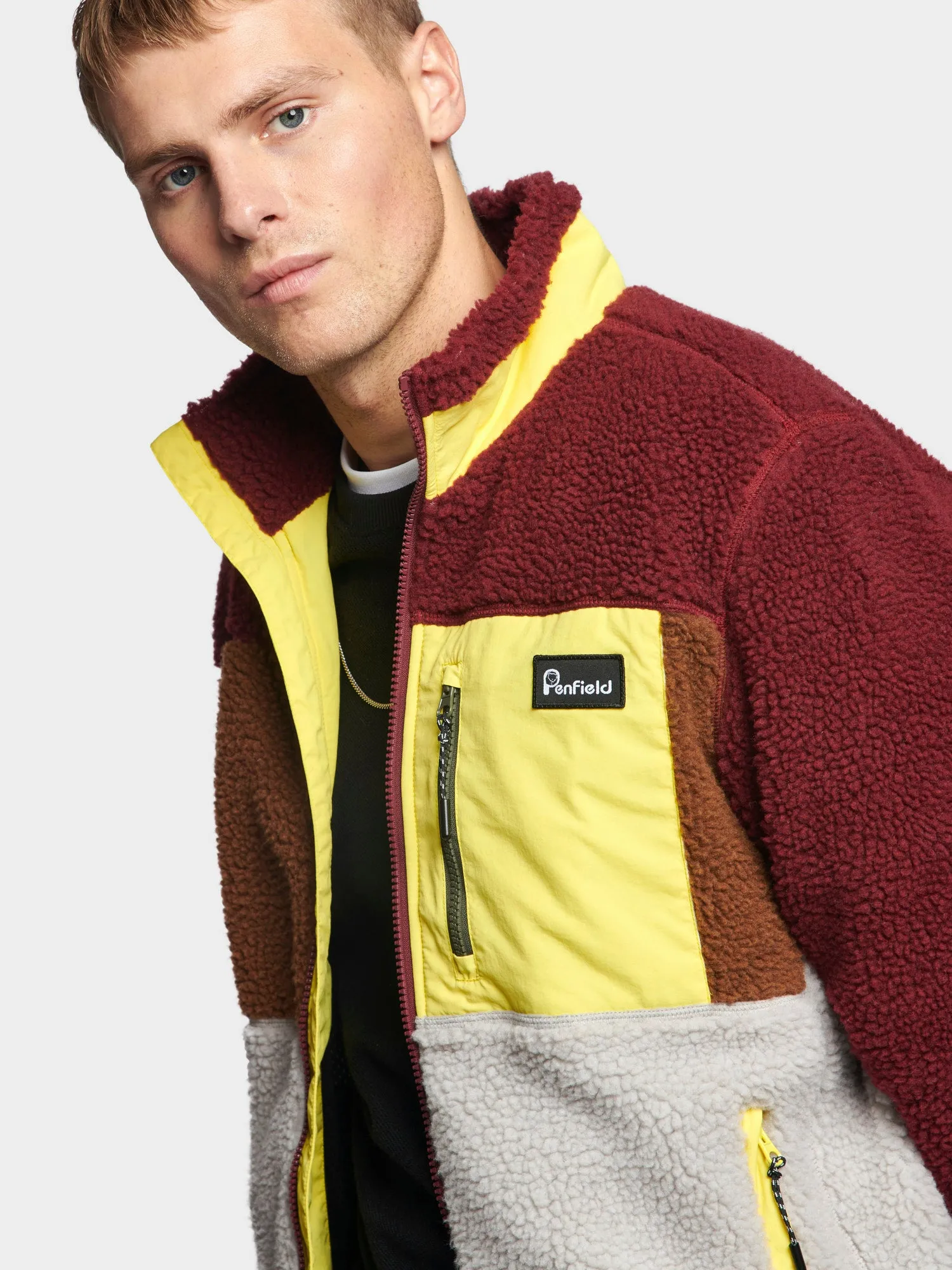 Penfield Mens Mattawa Fleece Jacket Zinfandel