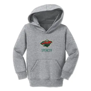 Personalized Minnesota Wild Toddler Pullover Hooded Sweatshirt