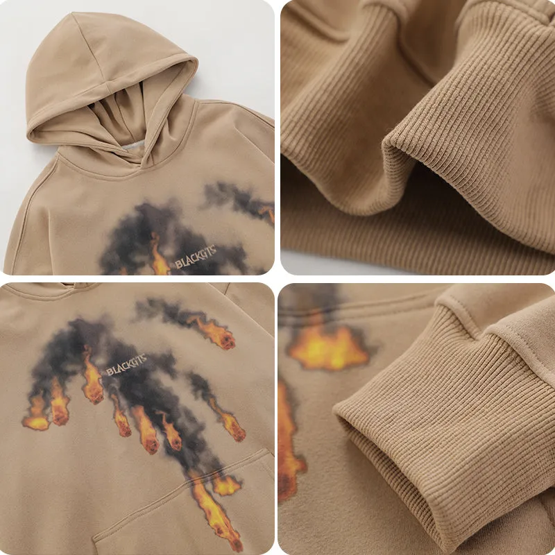 PopFlying Fleece Hoodie Falling Fireball