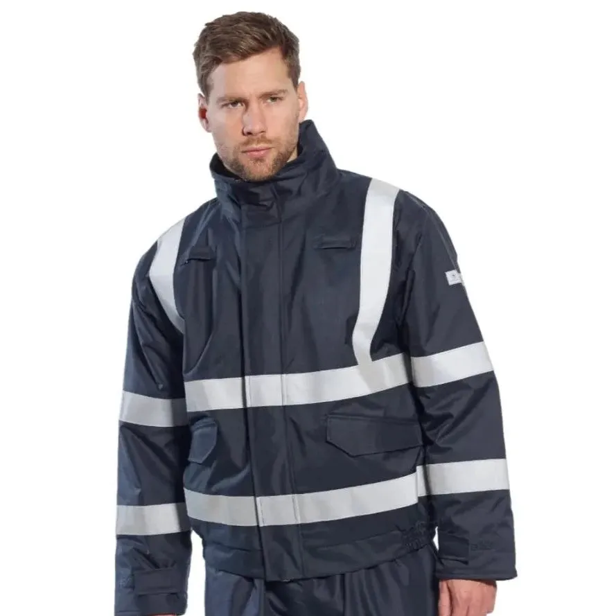 PORTWEST® Bizflame Waterproof Flame Resistant Bomber Jacket With Reflective Tape - S783