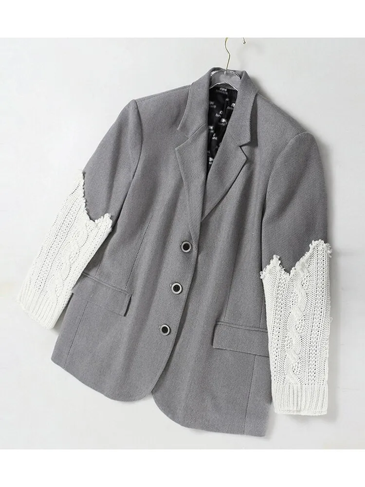 Pre Order:  Knit Contrast Blazer