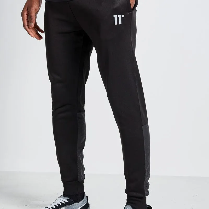 Printed Panel Joggers - Black