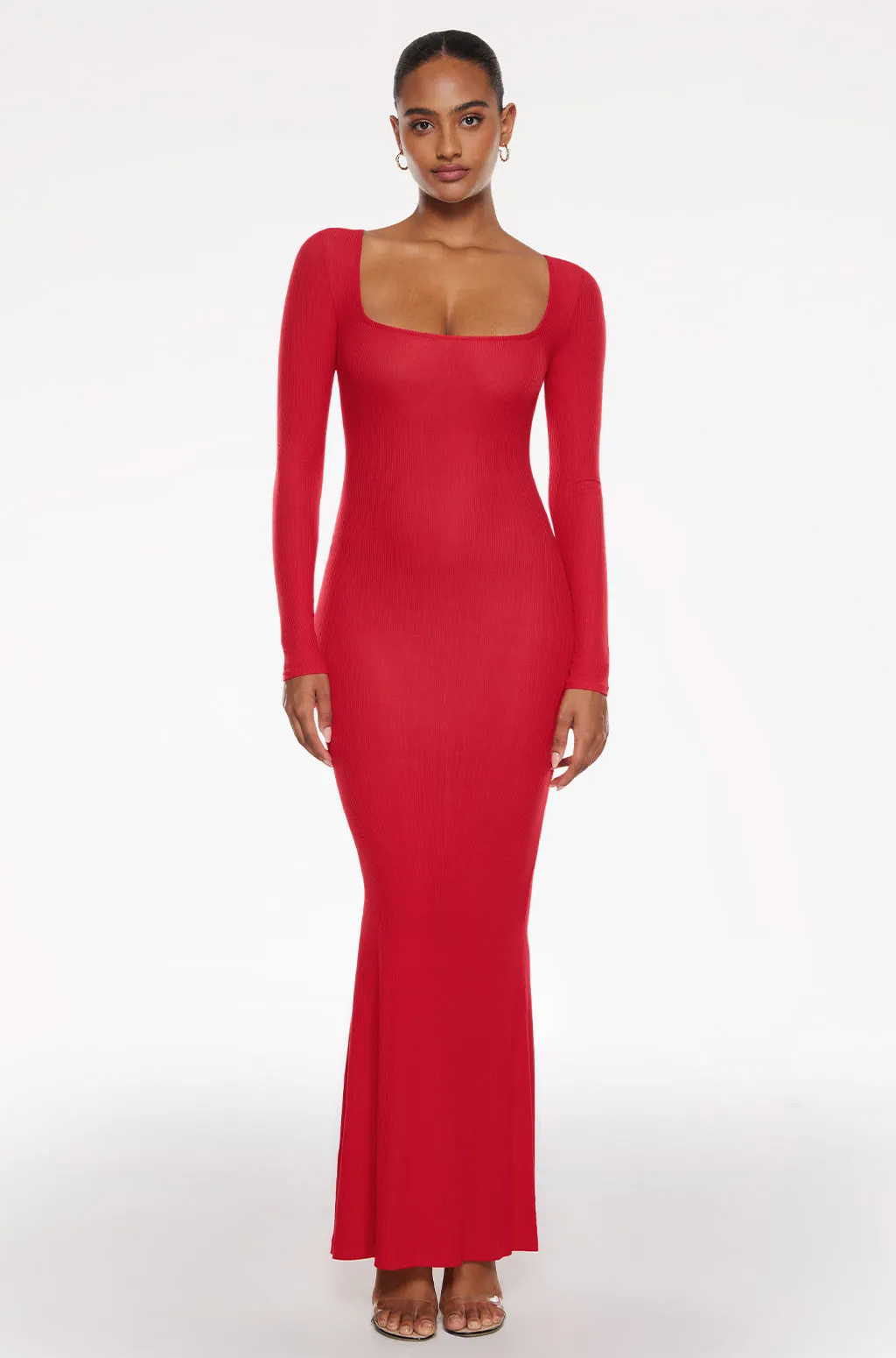Ribbed Long Sleeve Dress
