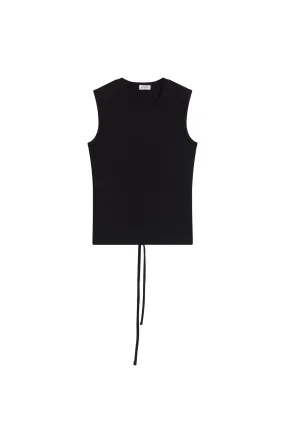 Rio Sleeveless Tie Top, Black