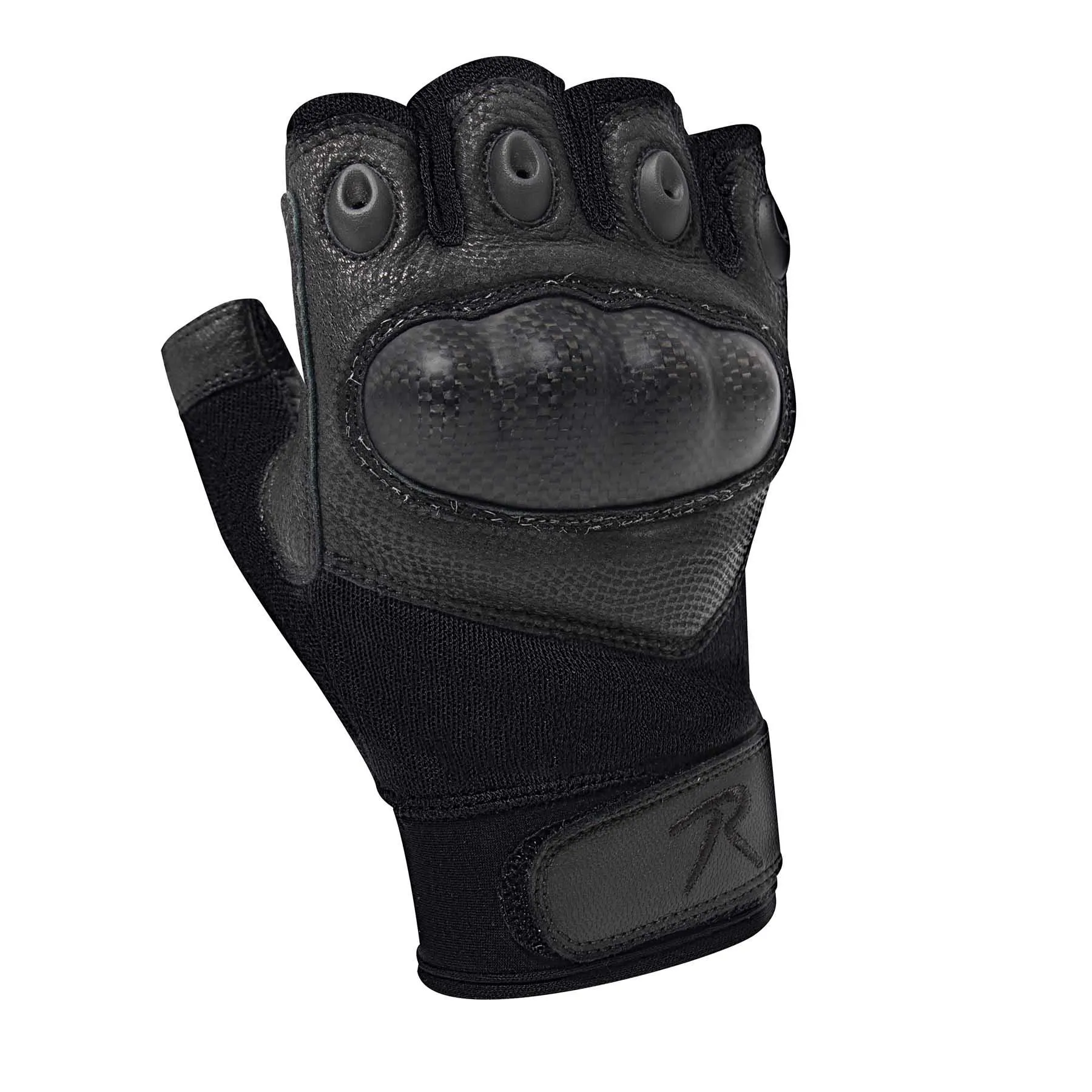 Rothco Fingerless Cut Resistant Carbon Hard Knuckle Gloves