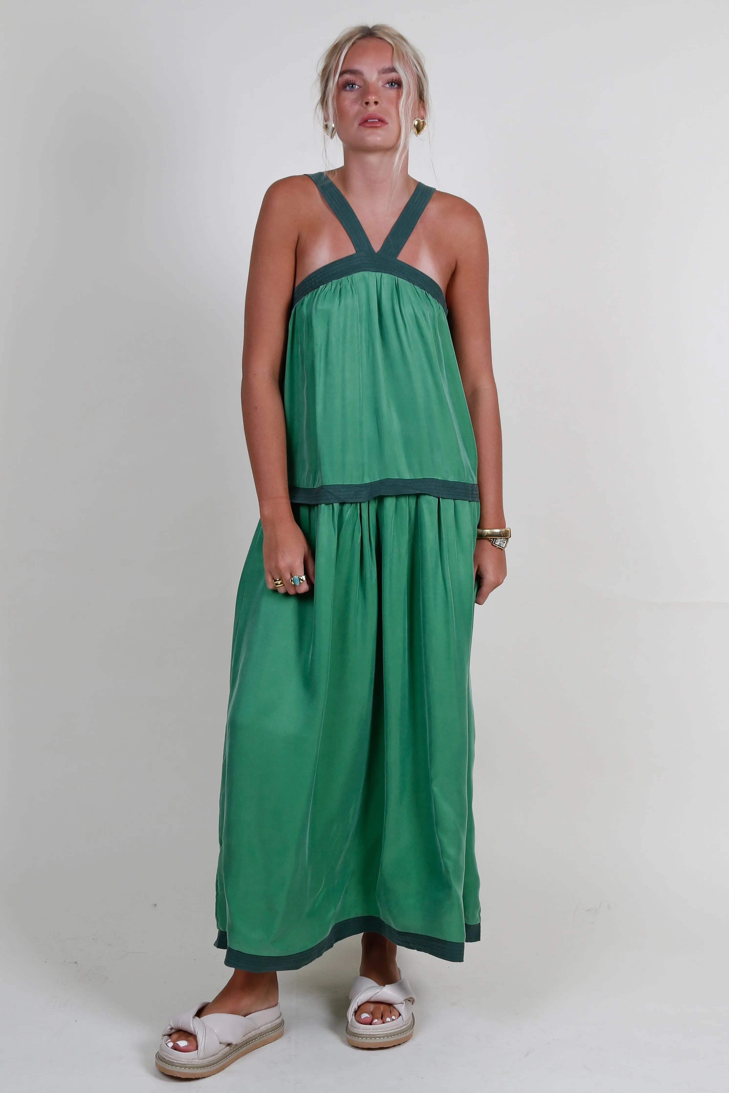 SANCIA | The Lamara Dress - Bottle Green