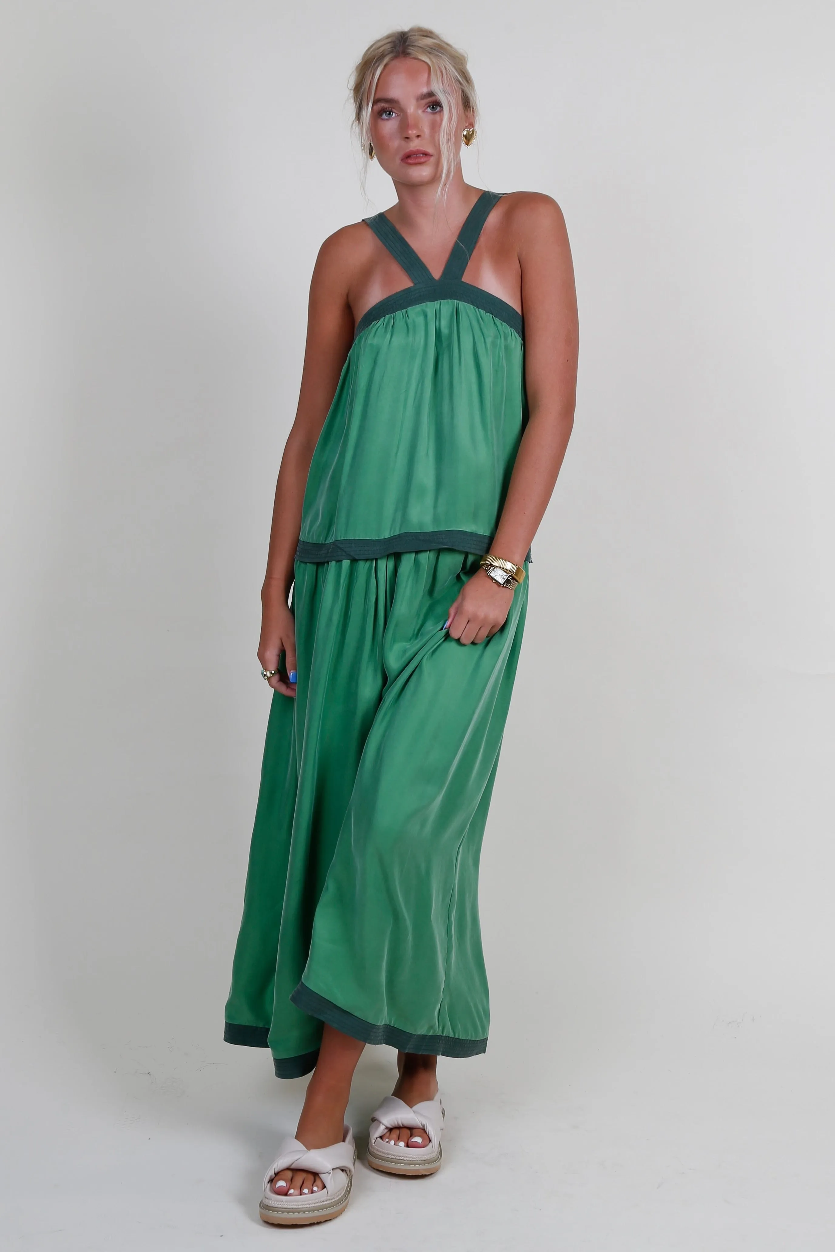 SANCIA | The Lamara Dress - Bottle Green