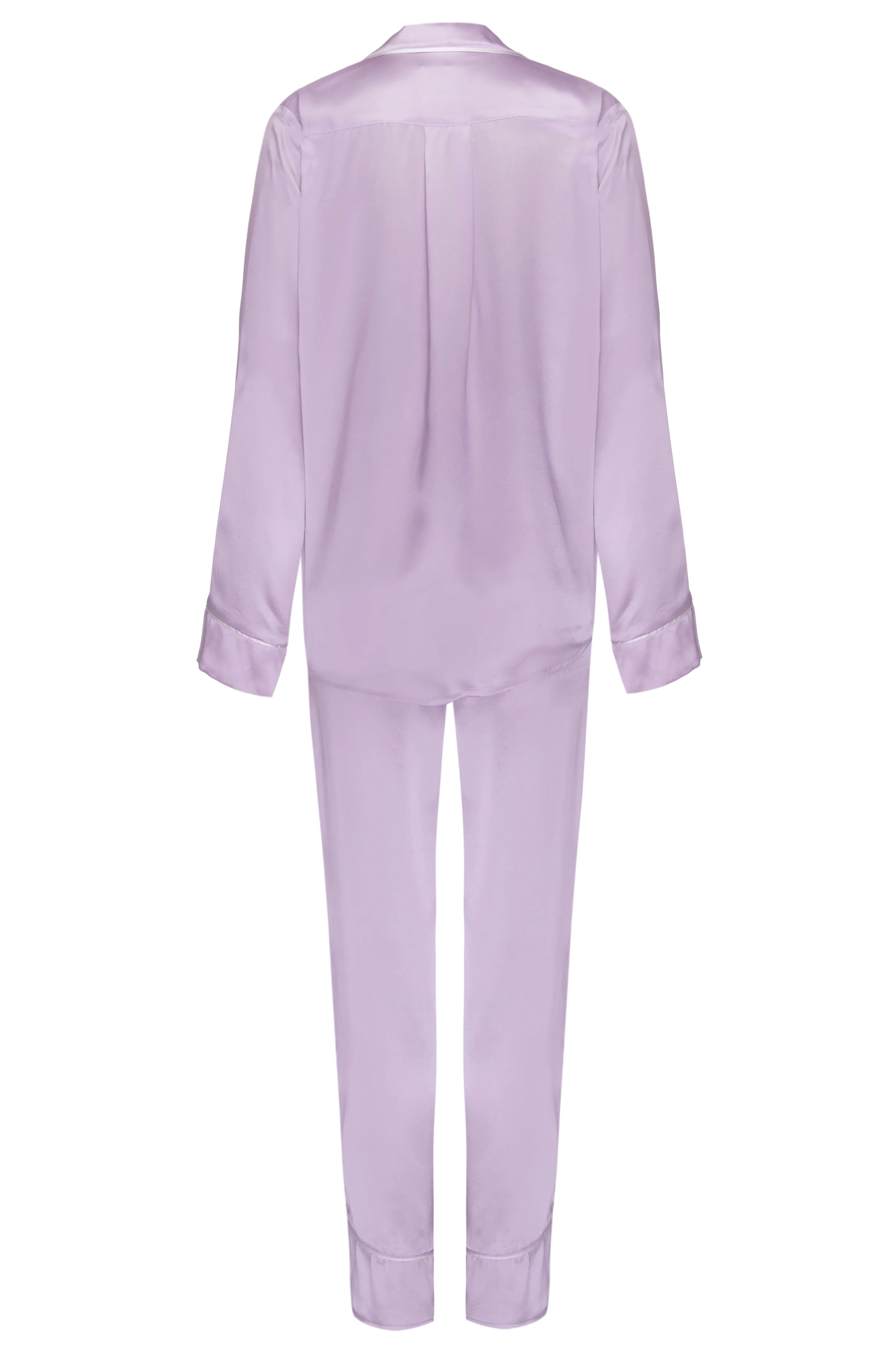 Silk Charmeuse Pants: Lilac