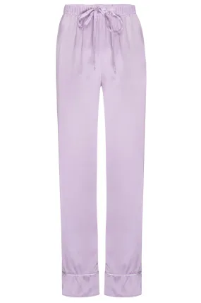 Silk Charmeuse Pants: Lilac