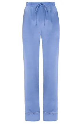 Silk Charmeuse Pants: Sky Blue