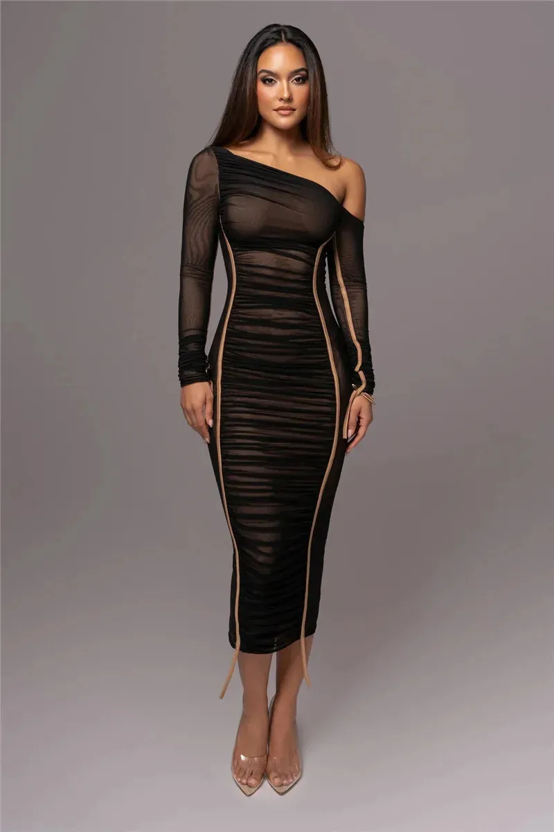 Slaying Saisha Mesh Bodycon Dress