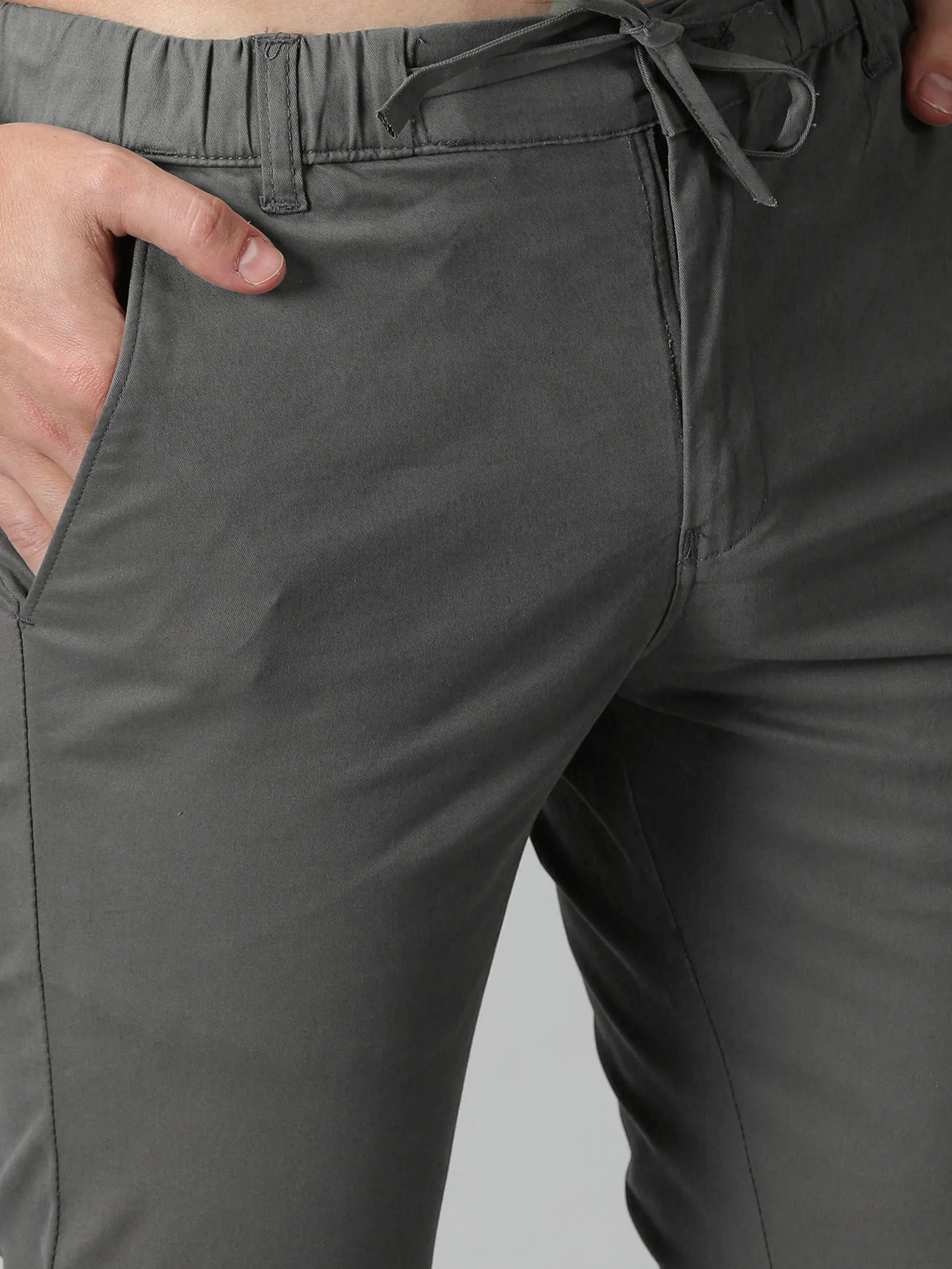 Steel Grey Twill joggers