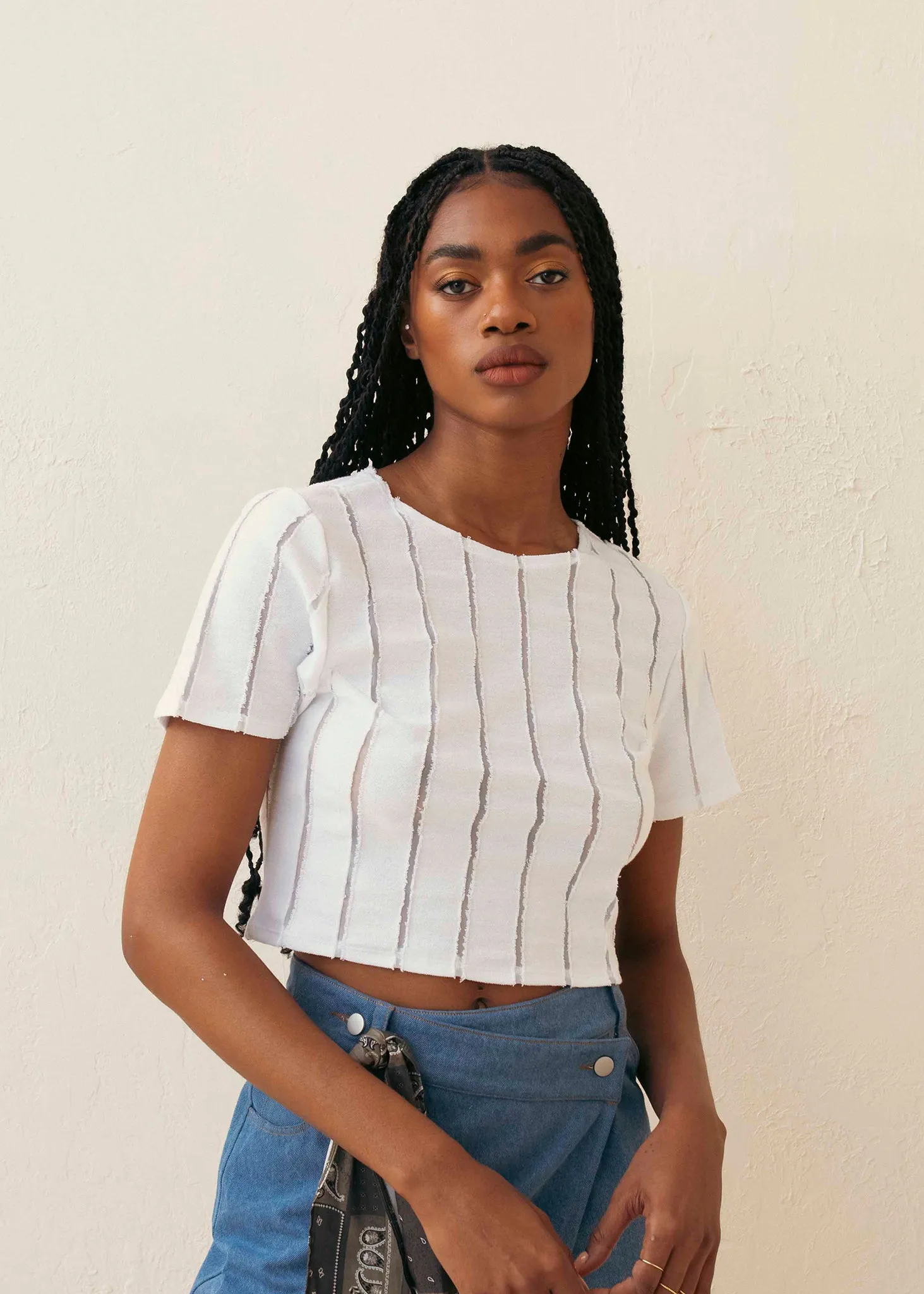 Striped Crop Tee