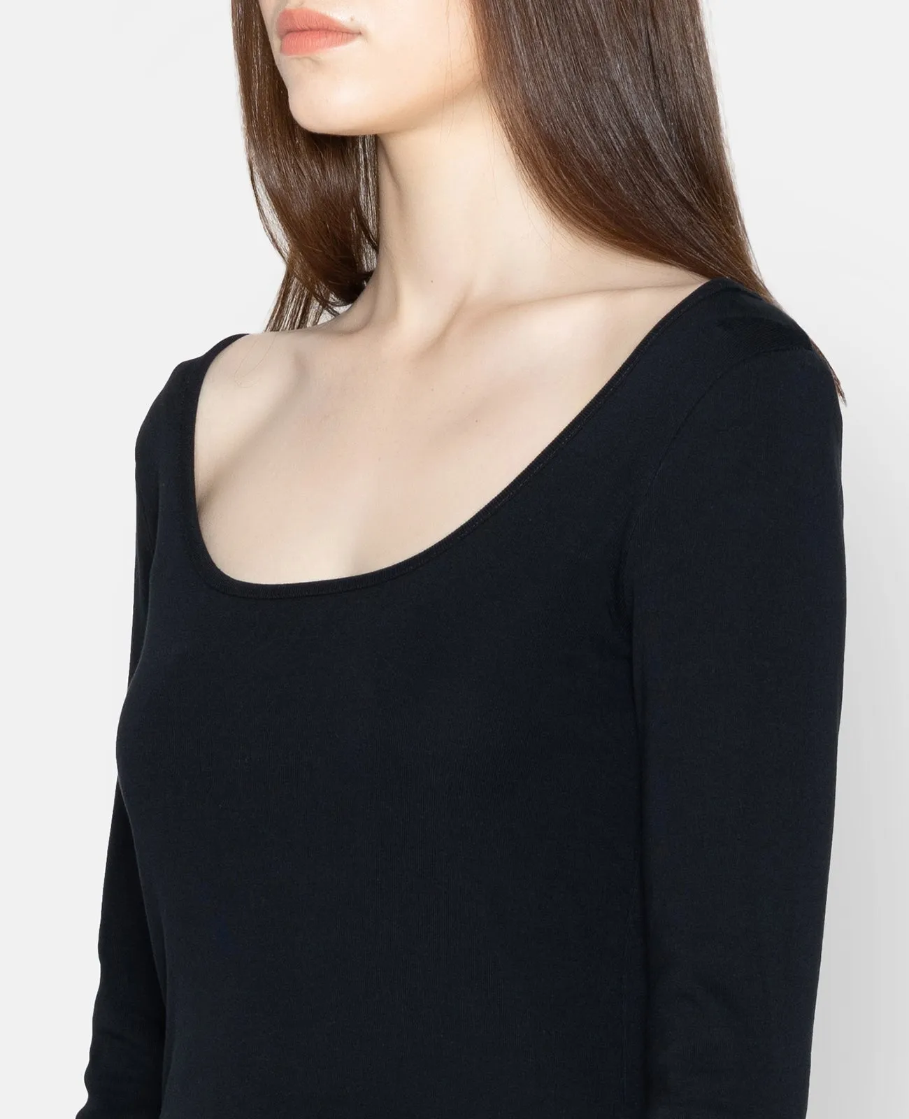 Supima 2way Ribbed Long Sleeve Tee