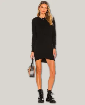 Sweater Tunic Dress Black